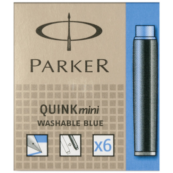 Чернильный мини картридж PARKER ДЛЯ ПЕРЬЕВОЙ РУЧКИ, СИНИЙ