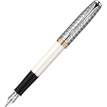 Перьевая ручка PARKER SONNET БЕЛЫЙ/СЕРЕБРО F